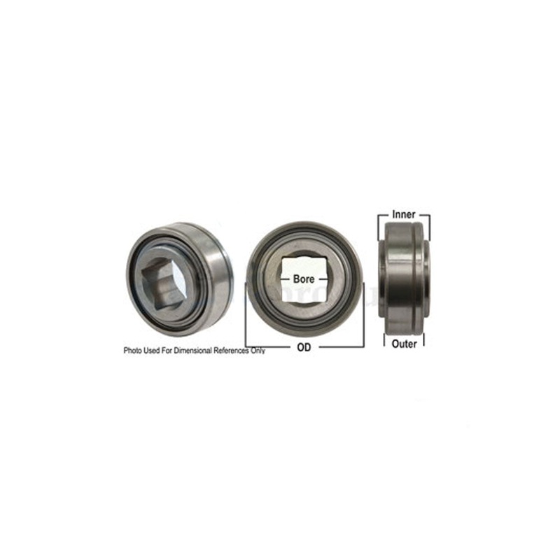 A-GW208PP17-I-AI Disc Bearing; Cylindrical, Square Bore, Re-Lubricatable