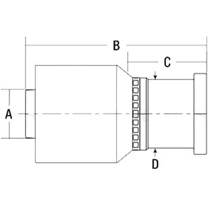 A-C61-20-20-W-AI (HW-C61) Code 61 Flange Head - Straight