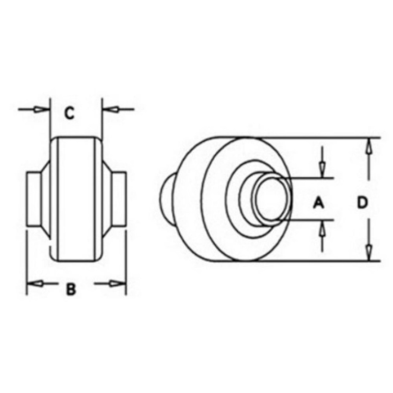 A-BS115-AI Weld on Ball for Lift Arm (Fits CAT III)