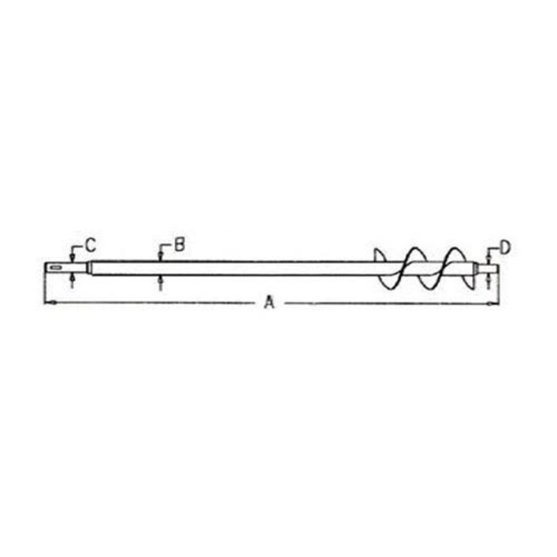 Grain Delivery Auger 1-1/4" Shaft fits Case IH 1640 1644 1660 1666 1670 1682 2144 2166 2344 2366 LAID1620 LAID1644 1318912C3