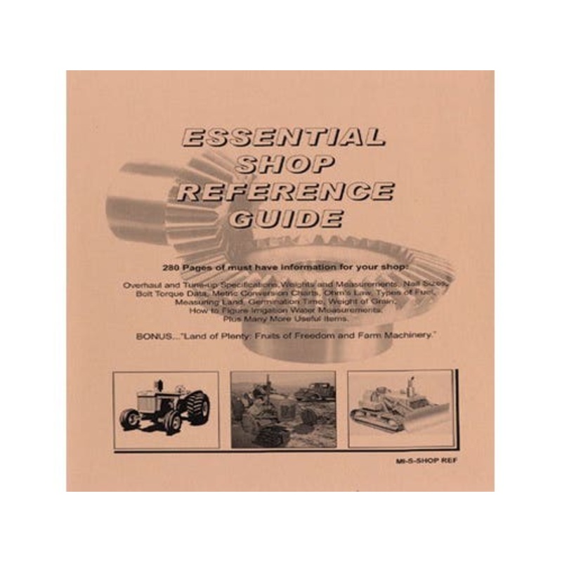 Shop Reference Guide fits Reference Manuals No Model Category