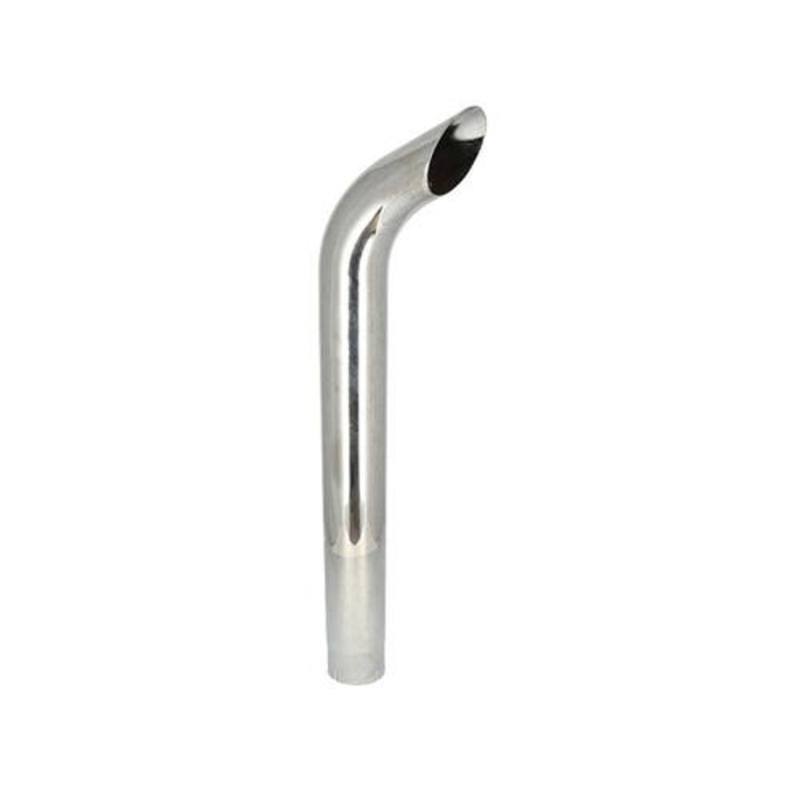 Exhaust Stack - 3-3/4" x 48" Curved Chrome