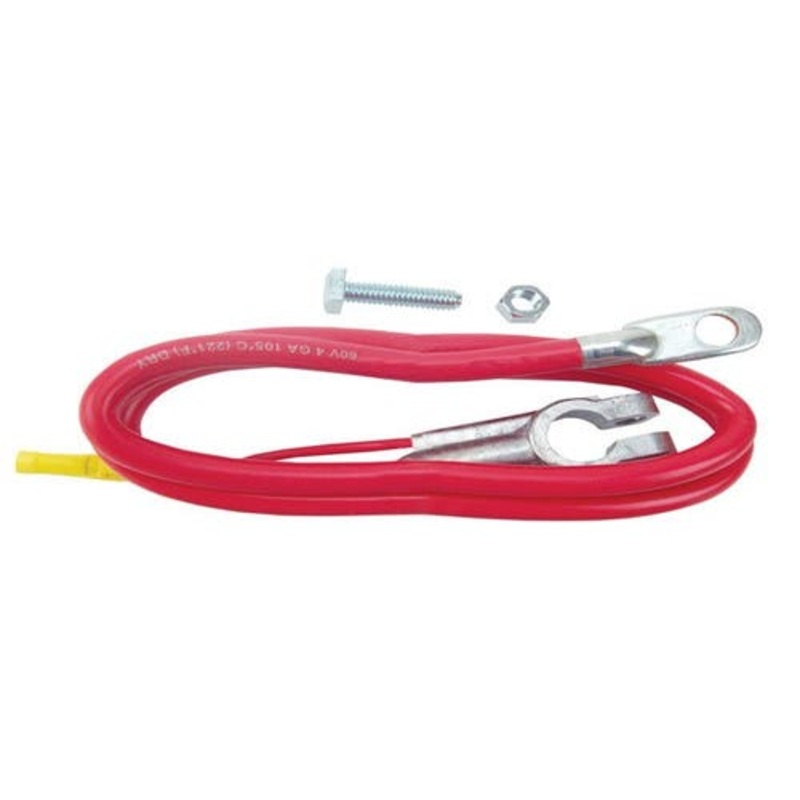 Battery Cable - 38" - Red 4 Gauge fits Ford 2000 2600 2610 3000 3600 3610 4110 4600 4610 5000 5600 5610 6600 6610 6710 7600 7610 7710 D8NN14N330DA
