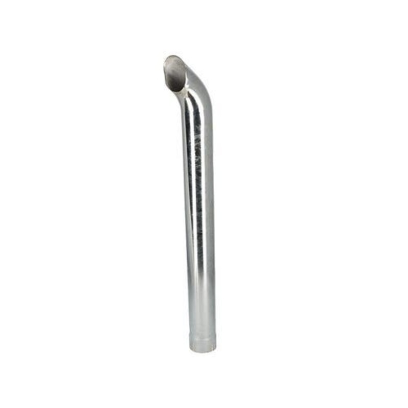 Exhaust Stack - 3-1/2" x 48" Curved Chrome
