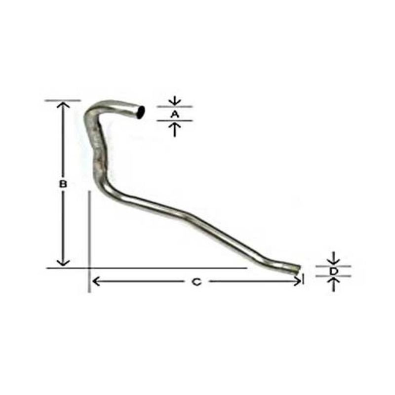 Exhaust Pipe fits Ford 4000 901 311467