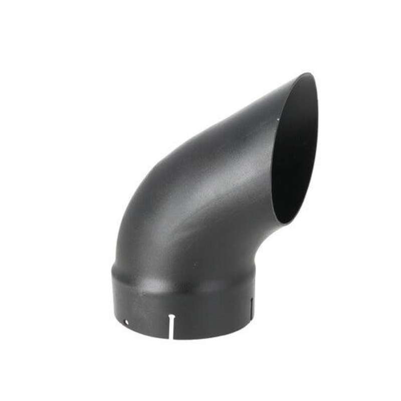 Exhaust Stack - 5" x 12" Curved Black
