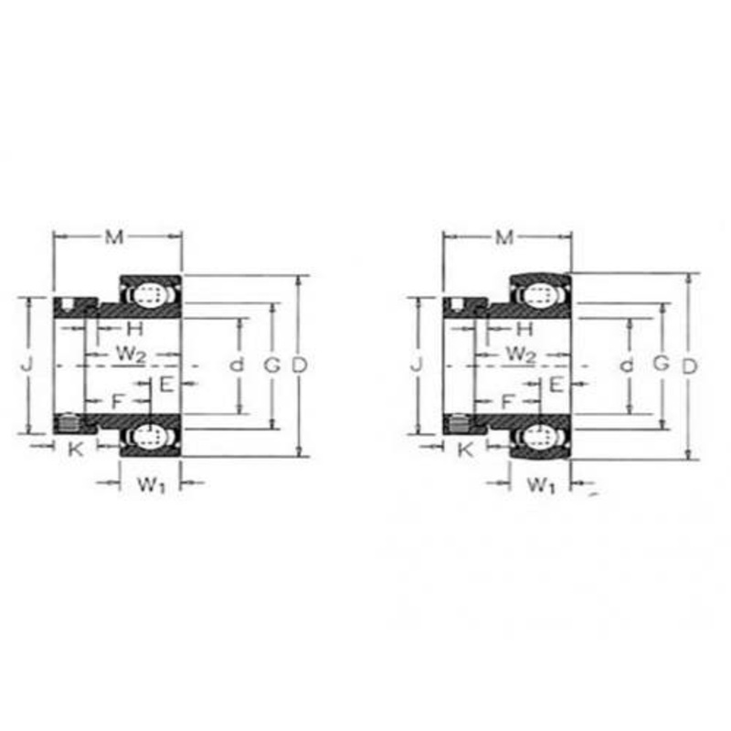 1" NPS Spherical Bearing with Collar fits International 165333C91 fits Case IH 1640 1660 1680 2166 2188 2366 2388 160796C91 fits Case BR160796C91