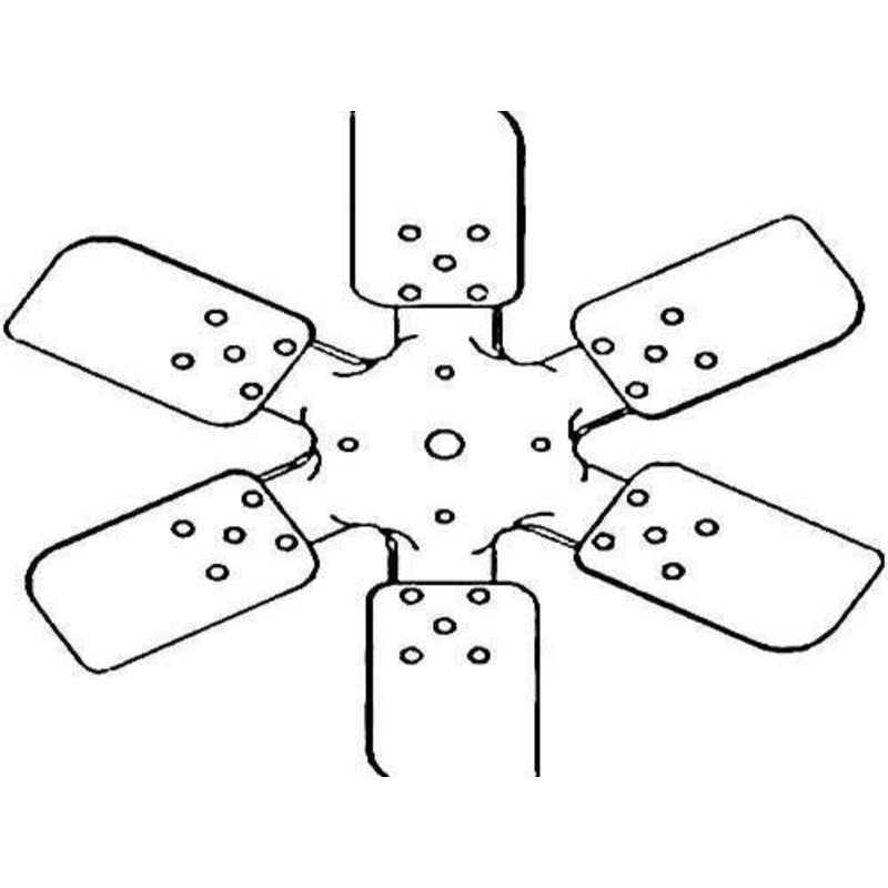 Cooling Fan - 6 Blade Pusher fits Ford 501 600 601 611 620 621 630 631 640 641 650 651 700 701 800 801 861 900 901 2000 2120 4000 4130 4140 JE8600A