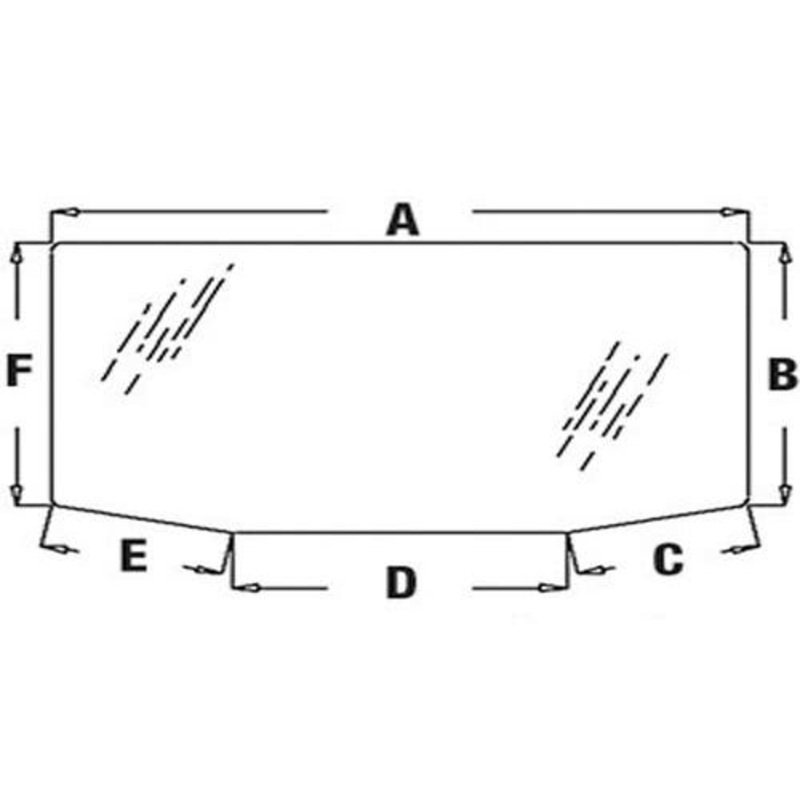 Cab Glass - Rear Window Tinted fits John Deere 7720 7820 7920 8110 8120 8210 8220 8310 8320 8410 8420 8520 9100 9300 9400 8100 8200 8300 8400 R127903