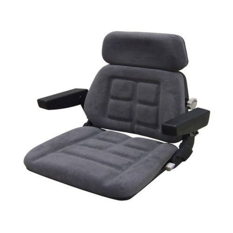 Seat Assembly Fabric Gray fits Case IH 7110 7120 7130 7140 7150 7210 7220 7230 7240 8910 8920 8930 8940 9110 9130 9210 9230 9240 9310 9330 9370 9380