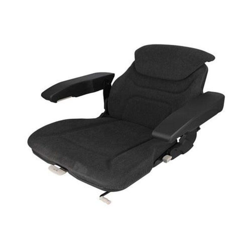 Seat Assembly Swivel Armrests Fabric Gray fits Case IH 7110 7120 7130 7140 7150 7210 7220 7230 7240 8910 8920 8930 8940 9210 9230 9240 9310 9330 9380