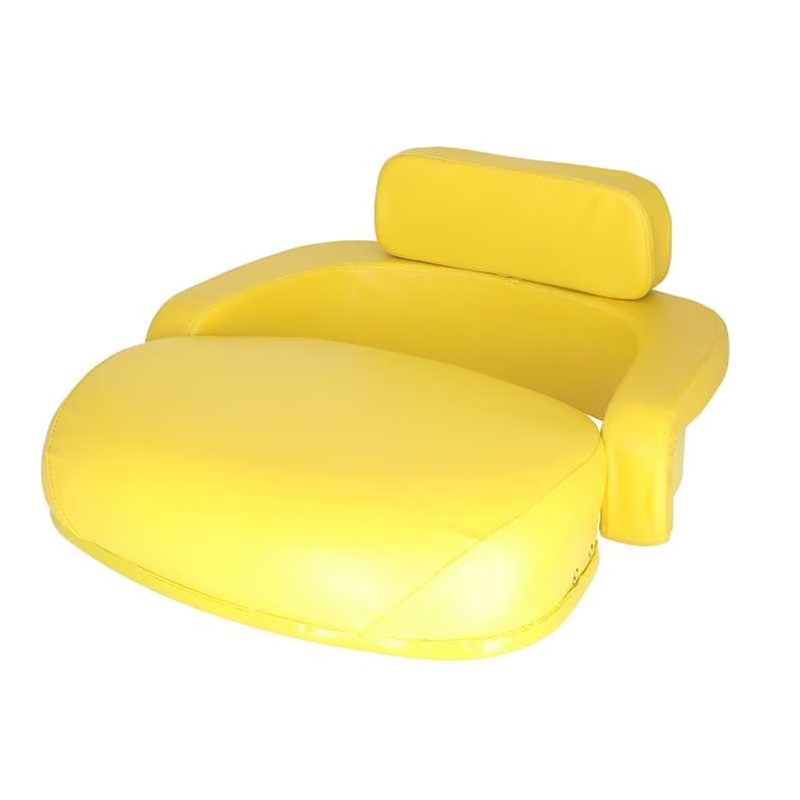 Seat Cushion Set - 3-Pieces Vinyl Yellow without Brackets fits John Deere 2520 3010 3020 4000 4010 4020 4030 4230 4240 4320 4430 4520 4630 7520 TY9626