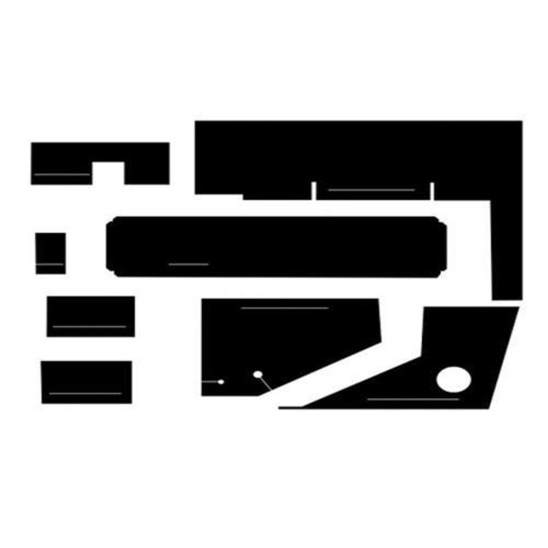 Cab Foam Kit less Headliner - Black fits John Deere 6620 7720 8820