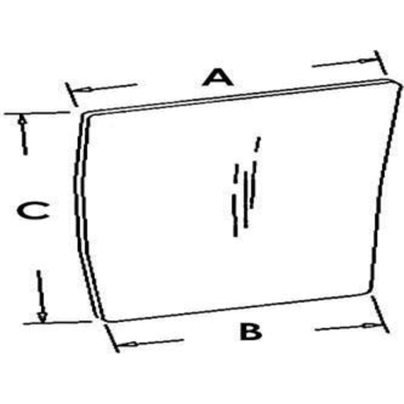 Cab Glass - Lower Right Hand Window fits Case IH 7110 7120 7130 7140 7150 7210 7220 7230 7240 7250 8910 8920 8930 8940 8950 8210 8220 8240 1340197C1