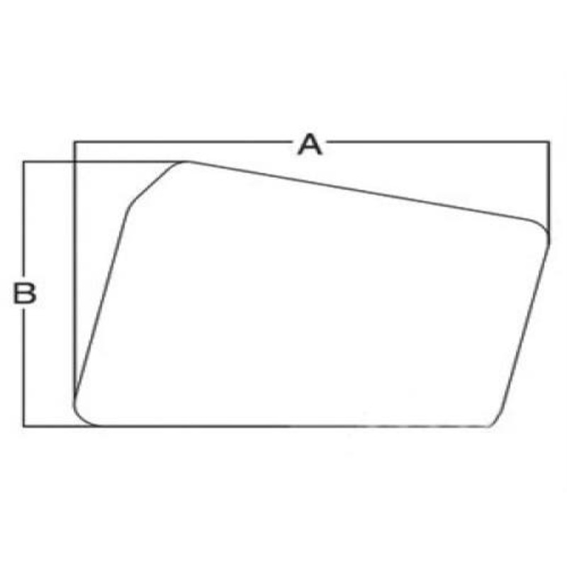 Cab Glass - Right Hand or Left Hand Upper Tinted Door fits Ford 2600 2610 3610 3910 4110 4600 4610 5600 5610 6600 6610 6710 7600 7610 7710 83914255