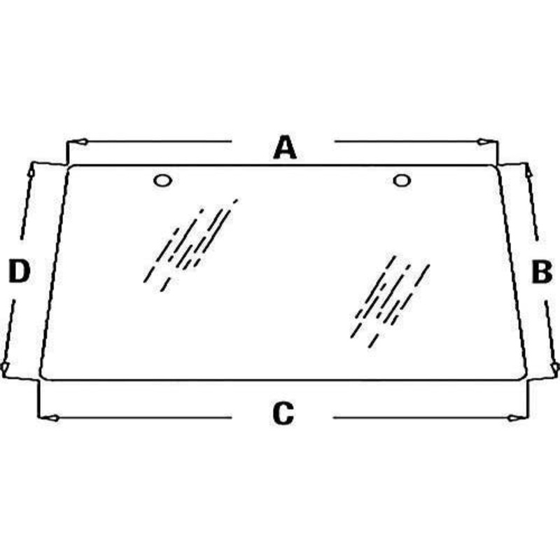 Cab Glass - Windshield fits John Deere 6410 6500 6110 6200 6210 6300 6310 6400 6410 6500 6506 6510 6600 6610 6800 6810 6900 6910 L78733
