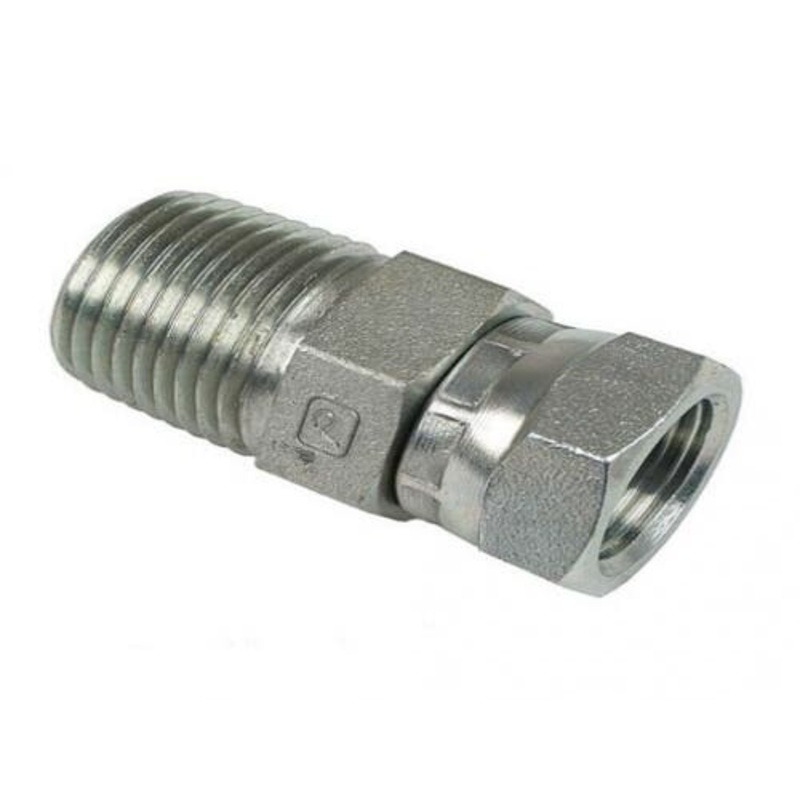 Brennan 1404-06-06 Hydraulic Adapter Swivel Straight 3/8" Female NPT to 3/8" Male NPT fits Case BR218-902 fits Farm-Oyl BR330115