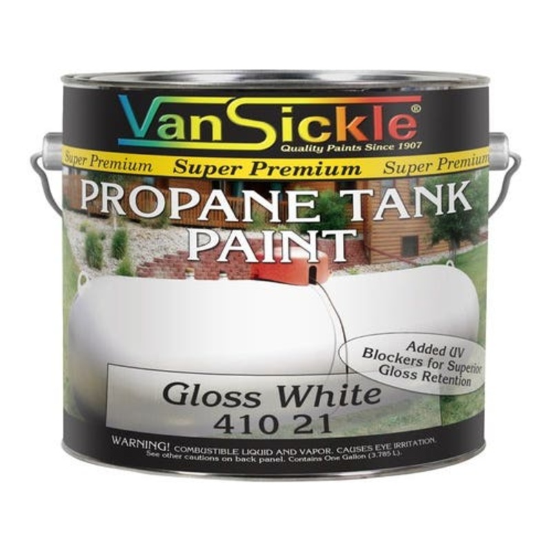 Propane Tank - Gloss White Gallon fits Paint Propane Tank