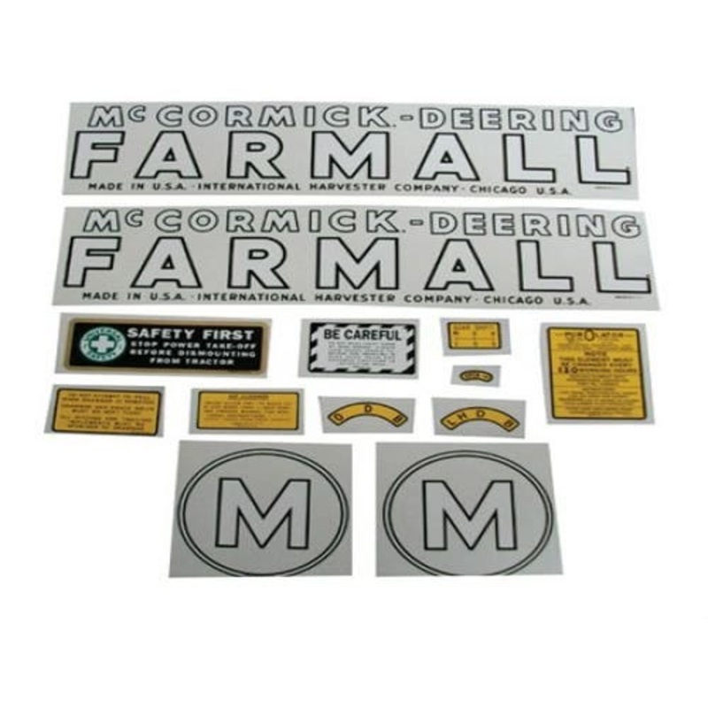 M Decal Set McCormick-Deering Farmall Mylar fits International M