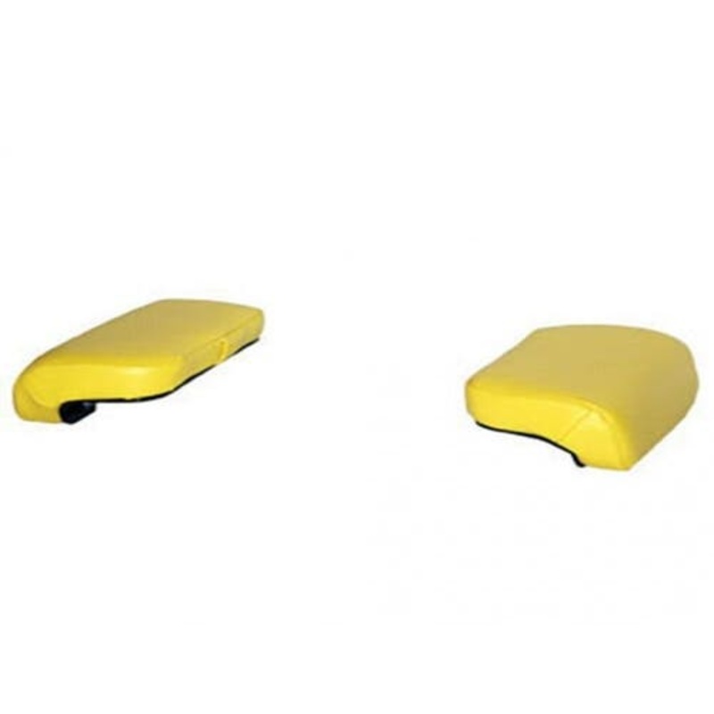 Armrest Set with Clip-On Metal Frame - Vinyl Yellow fits John Deere A B 70 620 720 730 820 830 2010 3010 3020 4000 4010 4020 5010 AF3272R fits Case