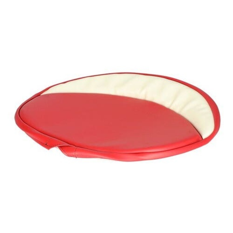 Tie-On Pan Seat Cover Vinyl Red and White fits International C Cub H M Super A Super M 100 140 200 230 240 300 330 340 350 400 444 450 460 504 606
