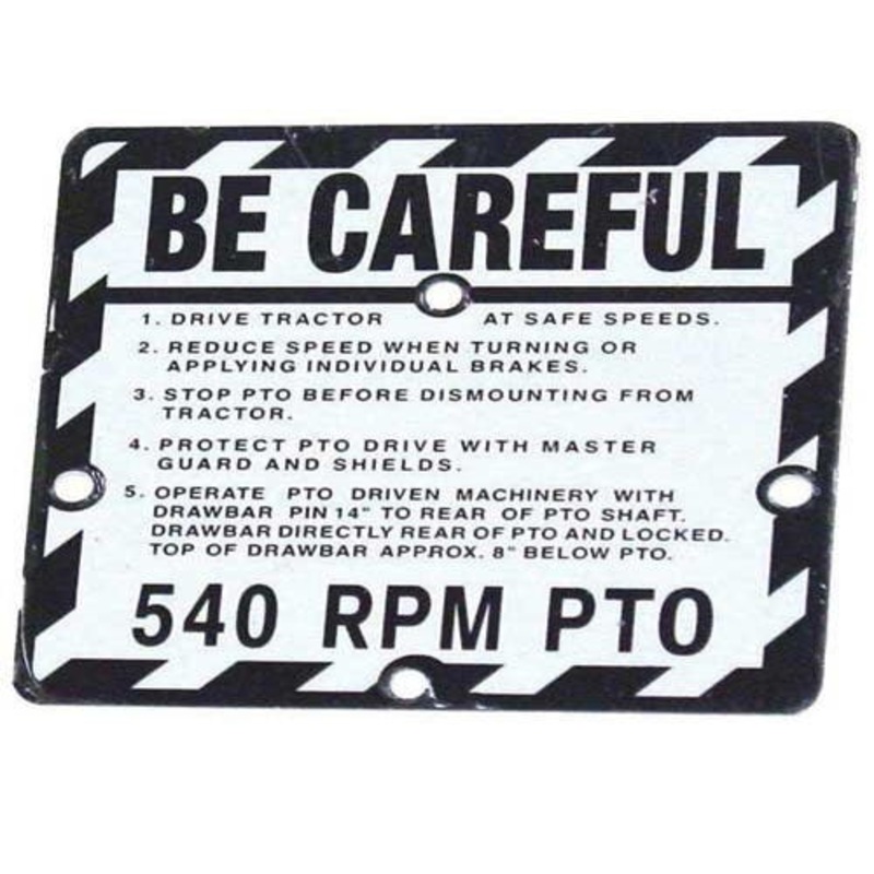 "Be Careful" Plate fits John Deere M 40 50 60 320 330 420 430 440 520 530 620 630 720 730 50 420 430 440 830 R4474
