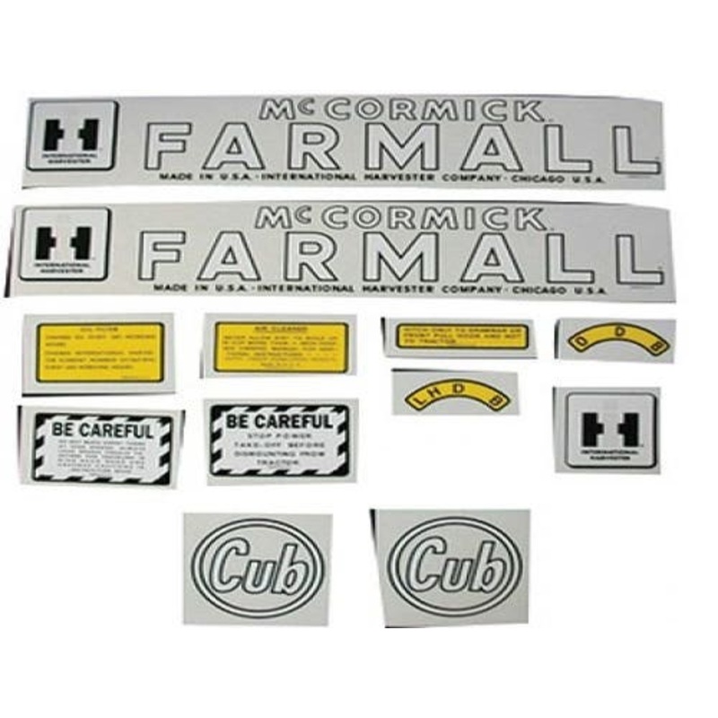 Farmall Cub Decal Set Circle Style Mylar fits International Cub