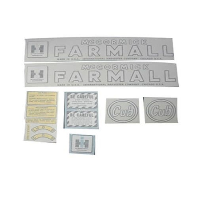 Farmall Cub Decal Set Circle Style Vinyl fits International Cub