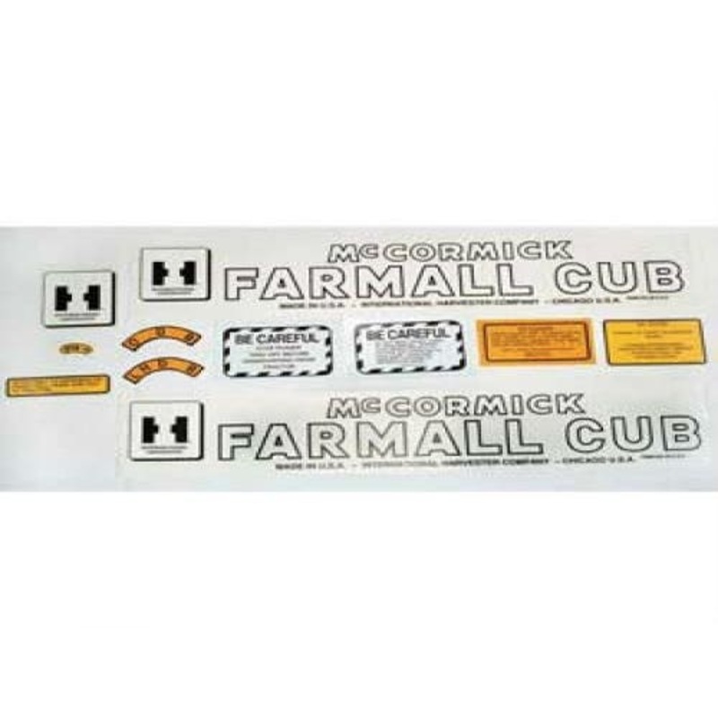 Farmall Cub Decal Set Mylar fits International Cub