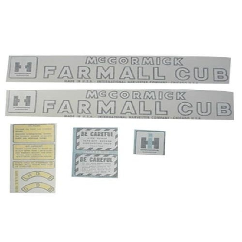 Farmall Cub Decal Set Vinyl fits International Cub