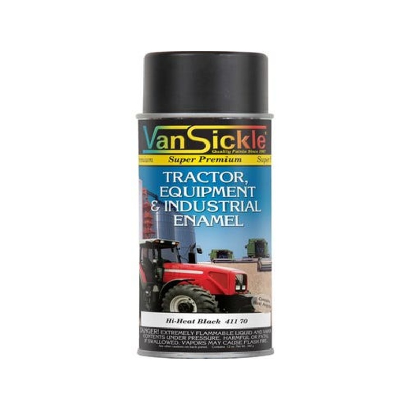 Black High Temperature Tractor Aerosol fits Paint High Temperature