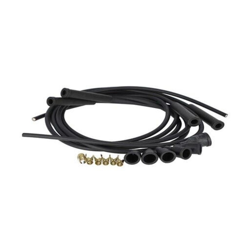 Spark Plug Wire Set - 4 Cylinder - Copper Core - Straight Boots fits John Deere fits Case fits International fits Massey Ferguson fits Ford