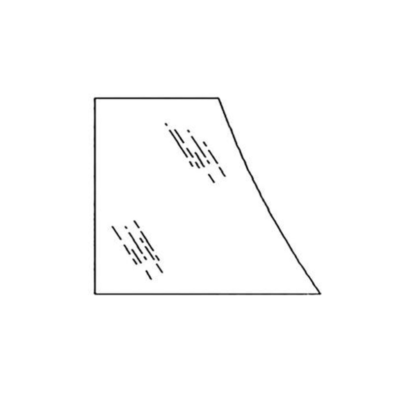 Cab Glass - Door Lower Left Hand fits John Deere 1640 2040 2040S 2140 2350 2355 2550 2555 2750 2755 2950 2955 3040 3055 3140 3150 3155 3255 L62577