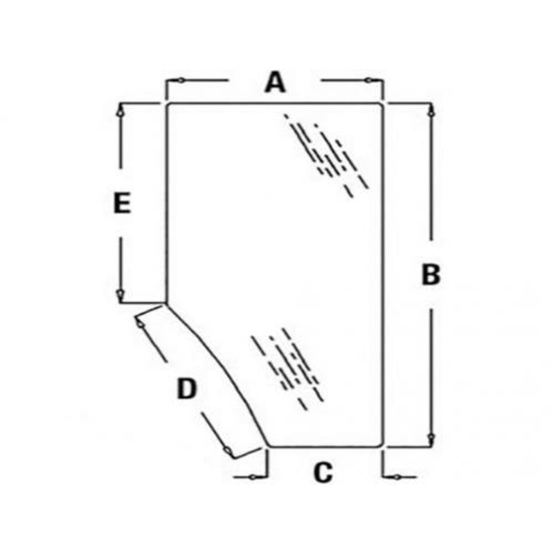 Cab Glass - Door Right Hand fits John Deere 7220 7320 7420 7520 L170677 L78989