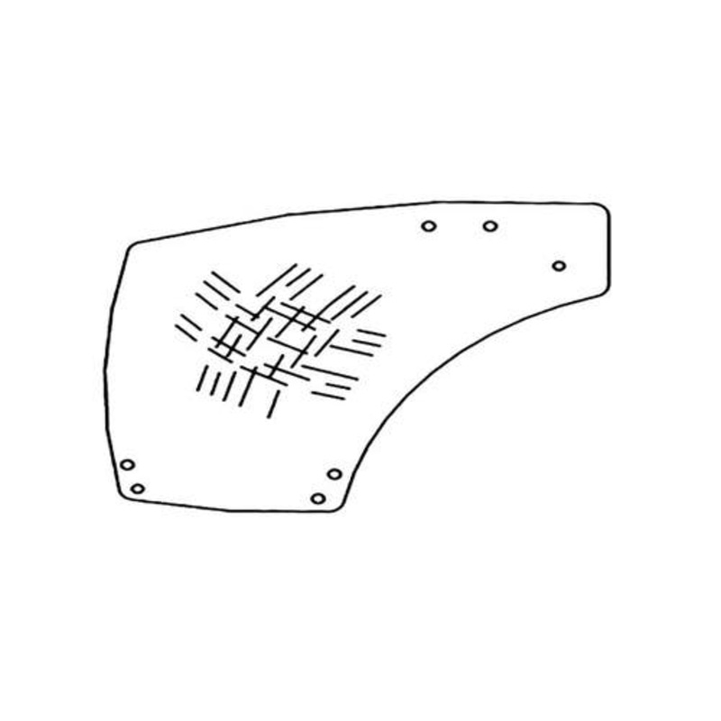 Cab Glass - Door Right Hand fits New Holland T6010 T6020 T6030 T6040 T6050 T6060 T6070 TS100A TS115A TS125A TS135A 87560791 fits Case IH 87560791