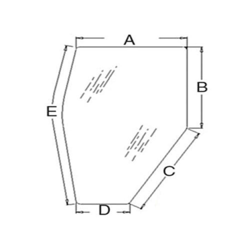 Cab Glass - Door Tinted Left Hand fits Kubota M4900 M5700 M6800 M8200 M9000 3A751-70770