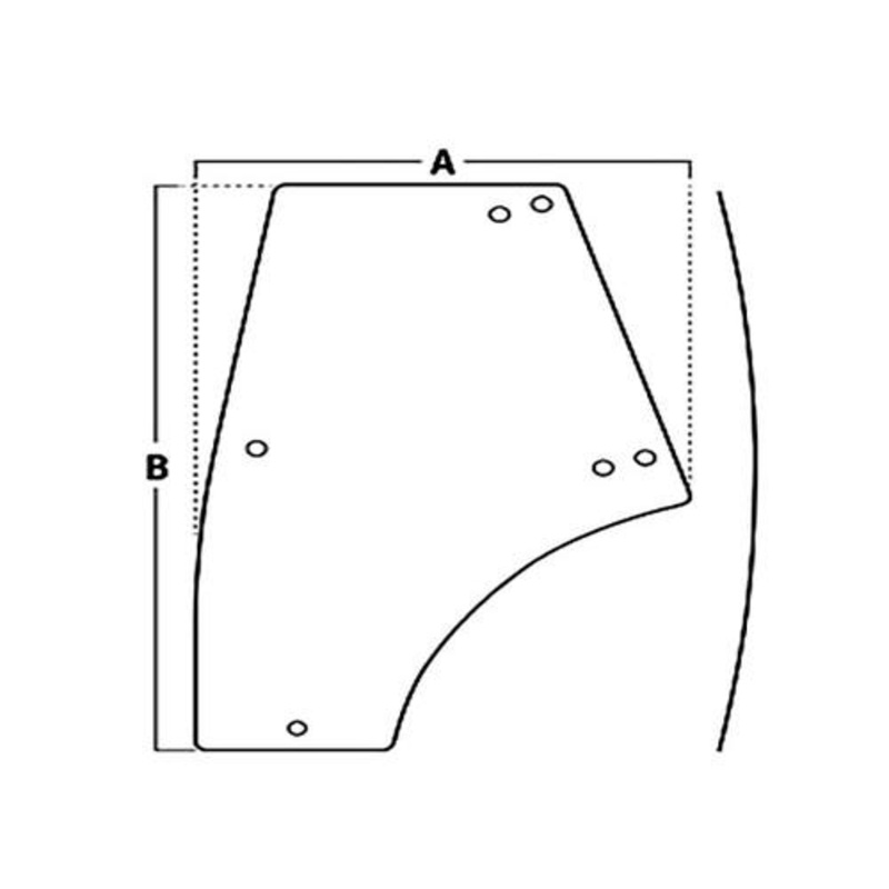 Cab Glass - Left Hand Door Tinted fits John Deere 5076EN 5083EN 5090EN 5093EN 5101EN 5320N 5325N 5420N 5425N 5520N 5525N CE18612