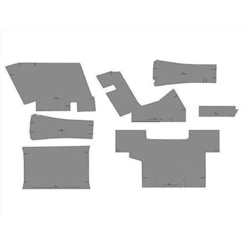 Cab Foam Cab Kit with Headliner - Berkshire Gray fits Case 2094 2294 3294 fits Case IH 1896 2096