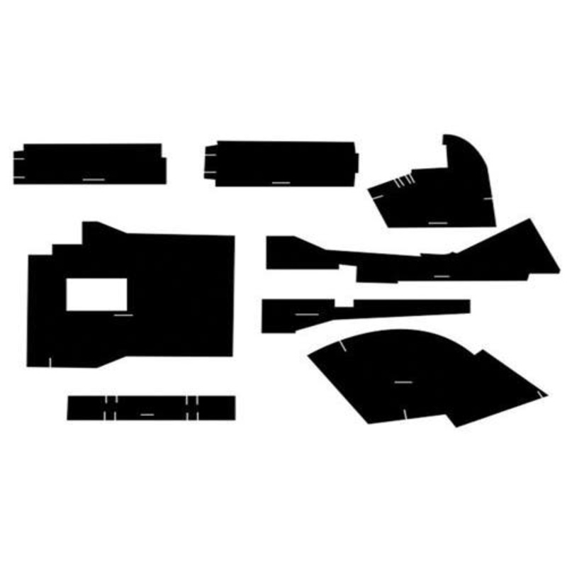 Cab Foam Cab Kit without Headliner - Black fits Allis Chalmers 6060 6070 6080