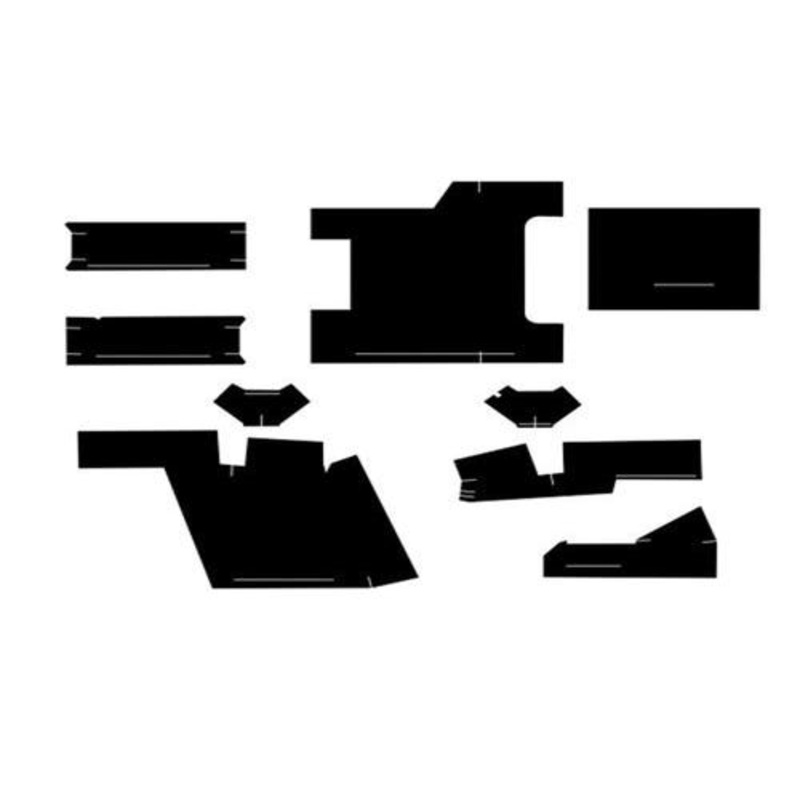 Cab Foam Kit with Headliner Black fits Case 2390 2590 K62390