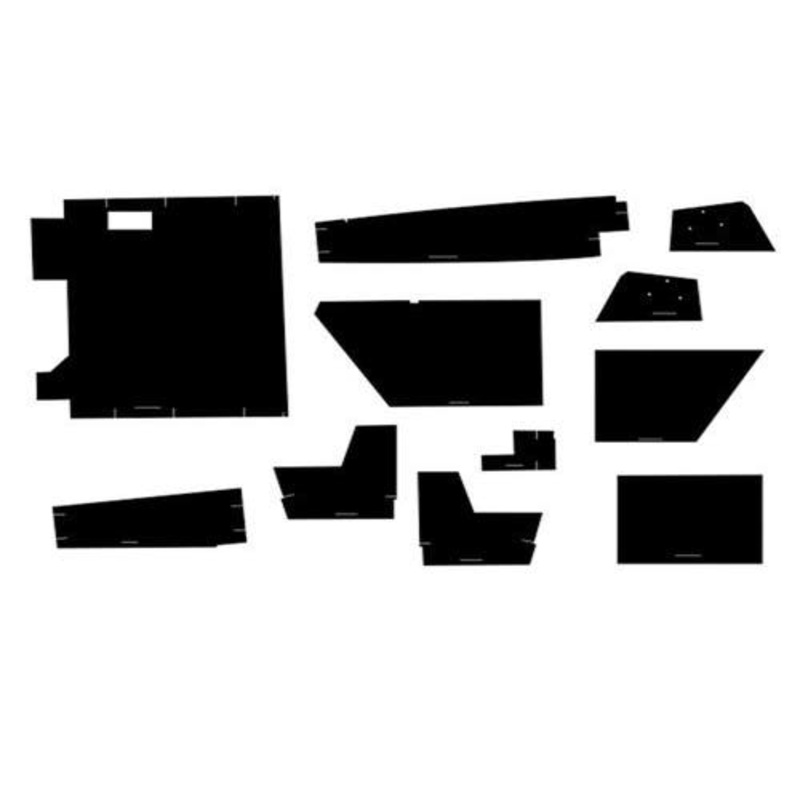 Cab Foam Kit with Headliner - Black fits Case 4490 4690 4890