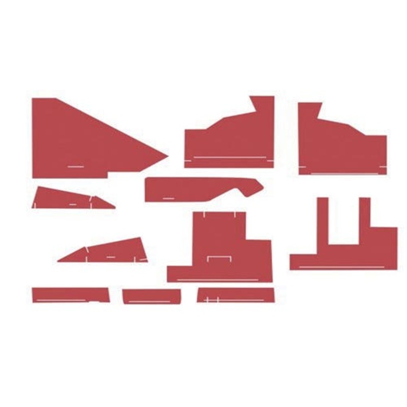 Cab Foam Kit with Headliner Red Material fits White 2-105 2-85