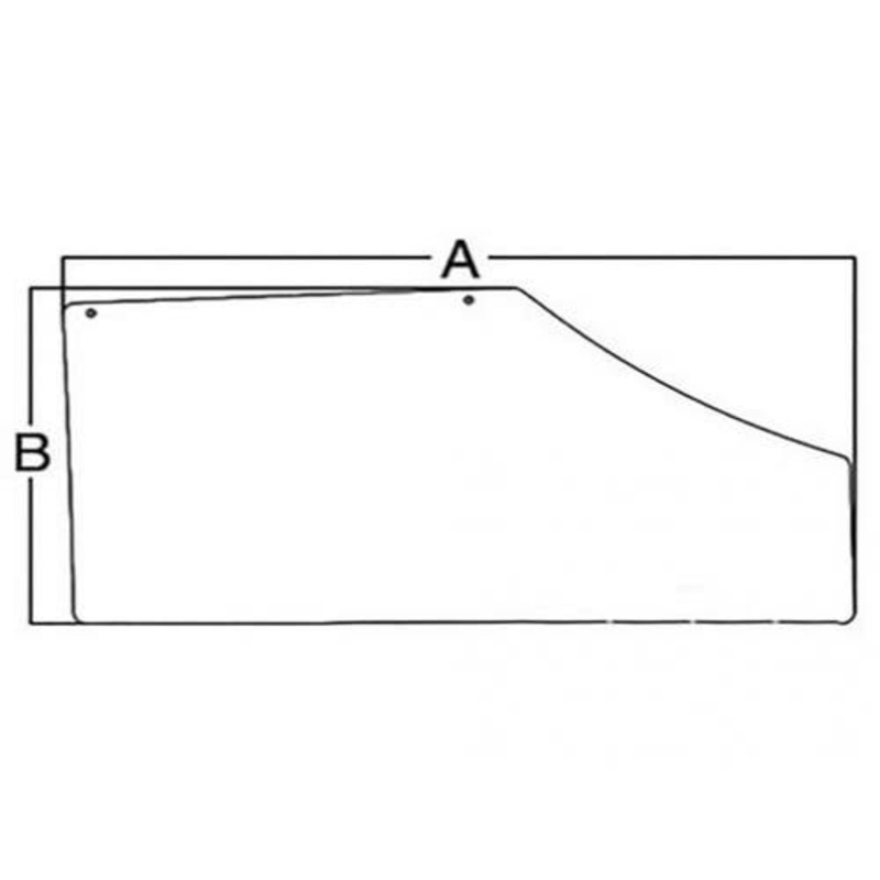 Cab Glass - Door Fixed Right Hand fits John Deere 7200 7210 7400 7410 7510 7600 7610 7700 7710 7800 7810 R186465