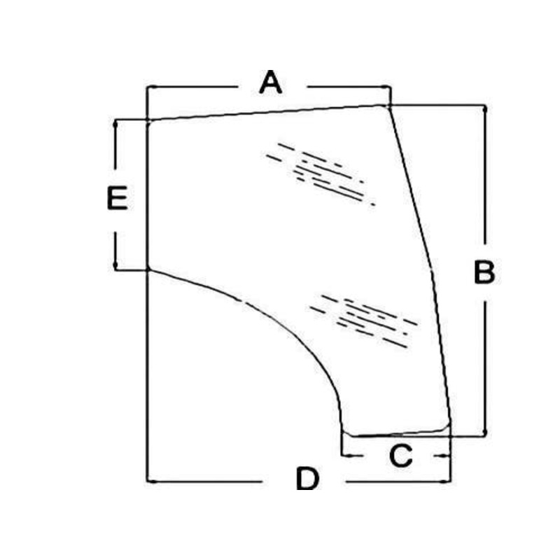 Cab Glass Door - Left Hand fits Kubota L3240 L3430 L3540 L3940 L4240 L4330 L4630 L4740 L5030 L5240 L5450 L5740 T1155-70772