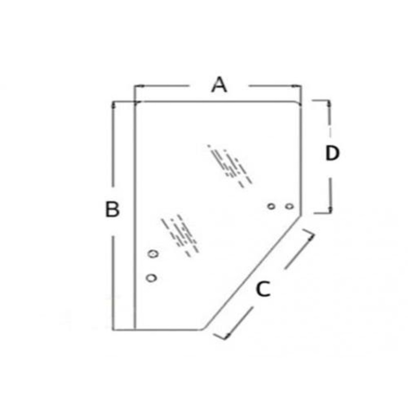 Cab Glass - Door Left Hand fits Kubota M105 M105X M110 M120 M125 M125X 3F260-53080