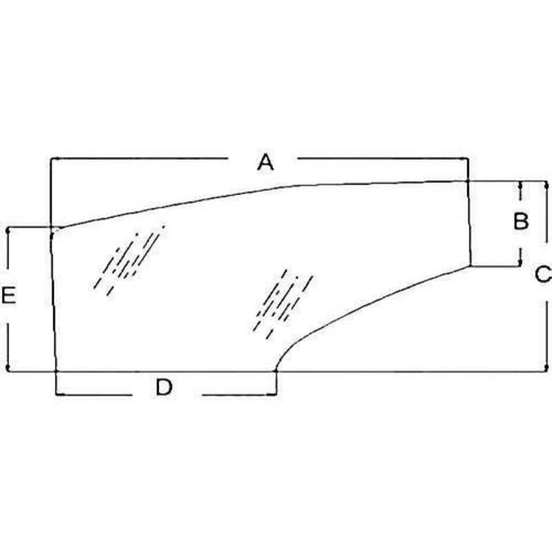 Cab Glass - Door Right Hand fits New Holland 8670 8770 8870 8970 865008176 9824041 81871241 89824041 fits Ford 5640 6640 7740 7840 8240 8340 81871241
