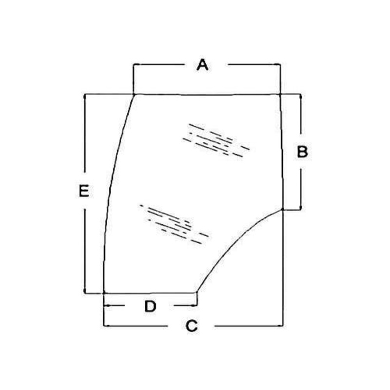 Cab Glass - Door Tinted fits New Holland TG210 TG215 TG245 TG275 TG305 344730A2 fits Case IH MX180 MX200 MX210 MX220 MX230 MX240 MX255 MX270 MX285