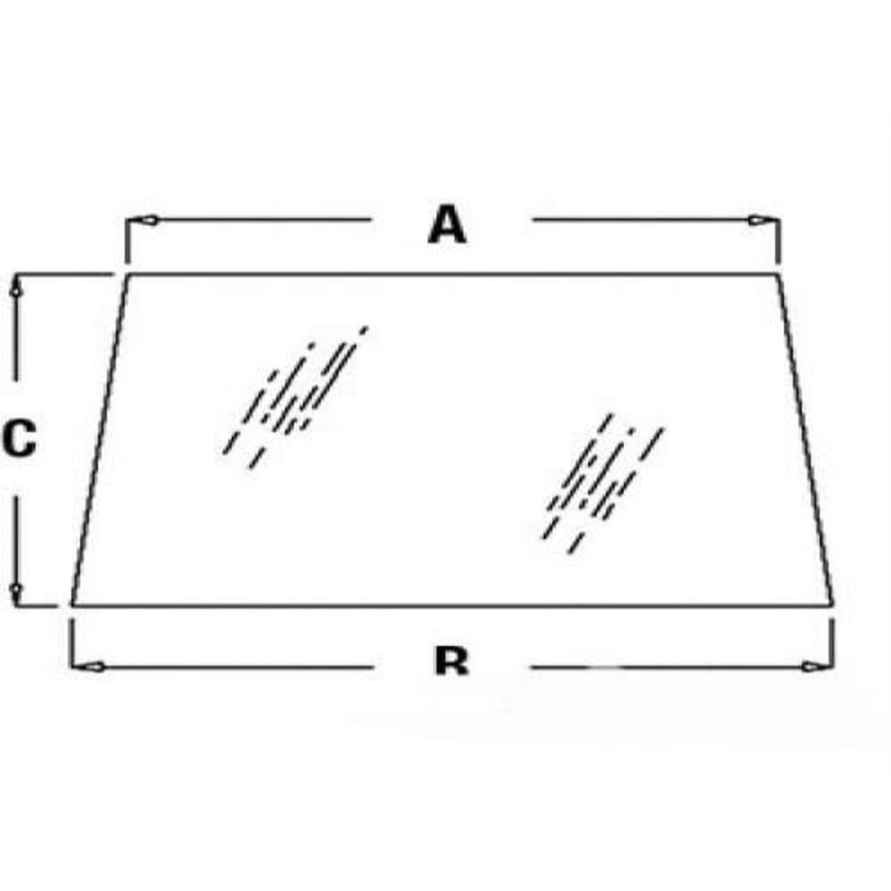 Cab Glass - Rear Window fits John Deere 2255 2355 2555 2755 2955 3155 3055 3255 L57981