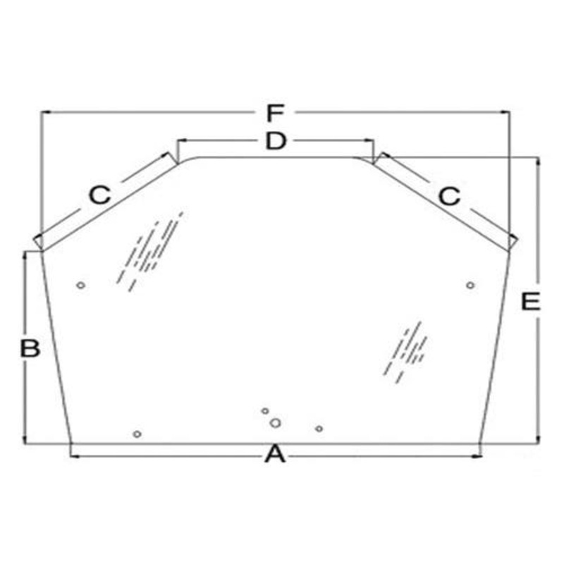 Cab Glass - Rear Window fits New Holland 8670 8670A 8770 8770A 8870 8870A 8970 8970A 86002901 fits Ford 8670 8770 8870 8970 86002901