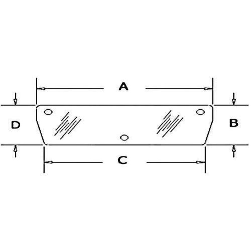 Cab Glass - Rear Window Lower fits Massey Ferguson 350 383 390 342 350 355 360 362 365 372 375 383 390 390T 393 396 398 VPM7154 3476137M1